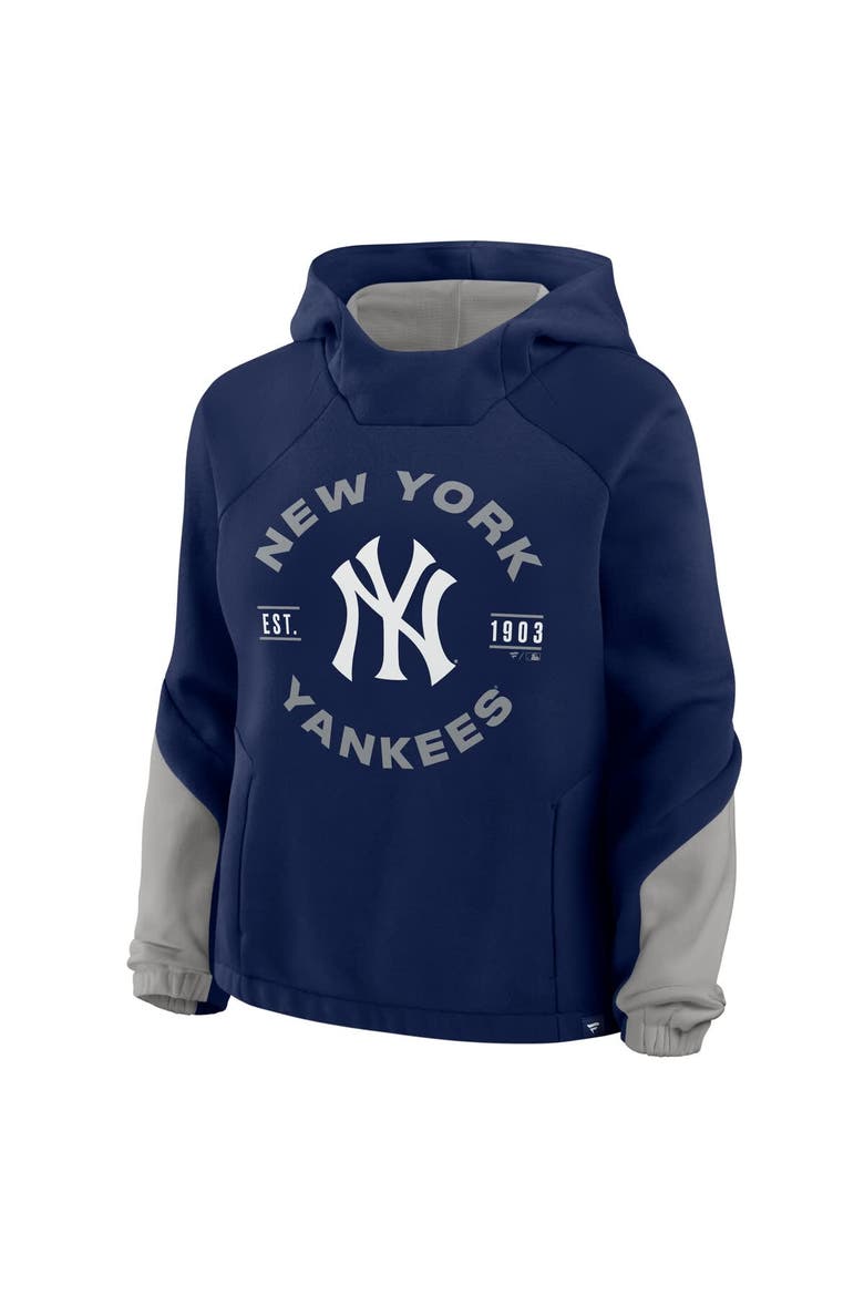 Women's Fanatics Navy New York Yankees Oversized Time to Win Pullover Hoodie, Alternate, color, Navy