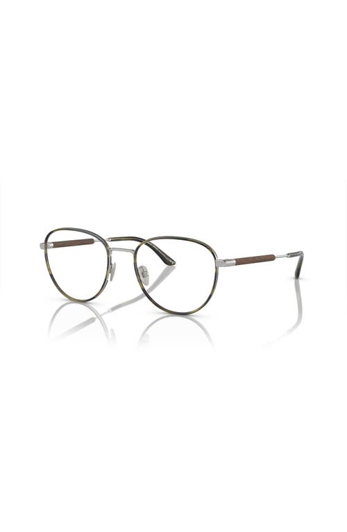 Giorgio Armani 52mm Phantos Optical Glasses In Metallic