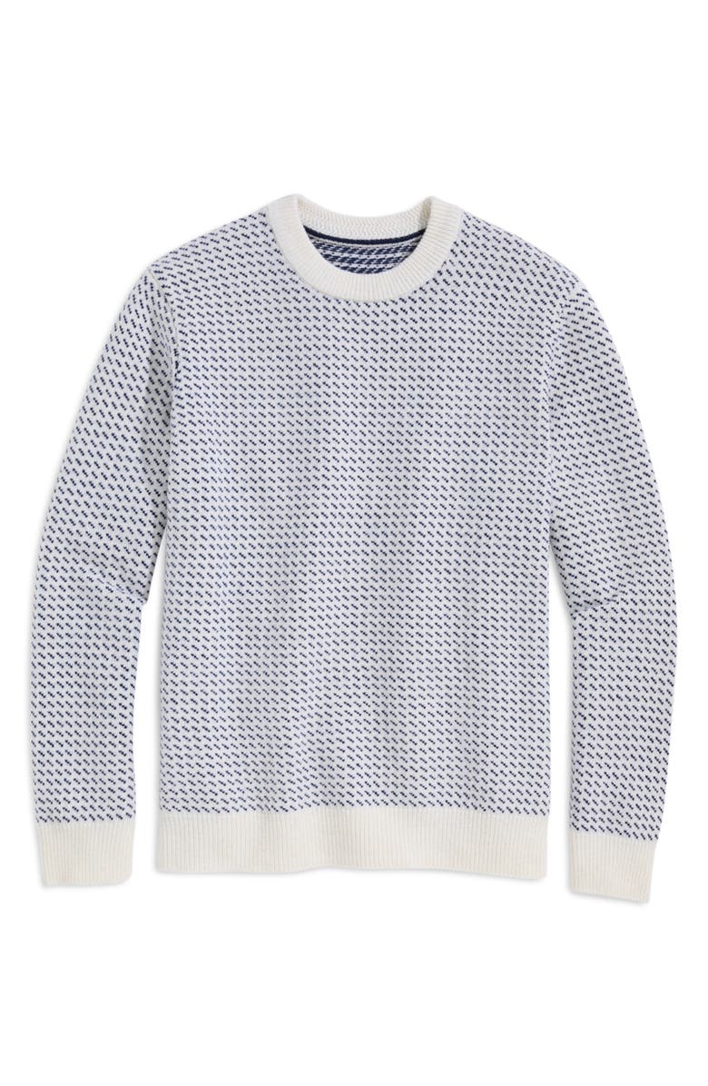 vineyard vines Marine Merino Wool Blend Sweater, Main, color, Marshmallow