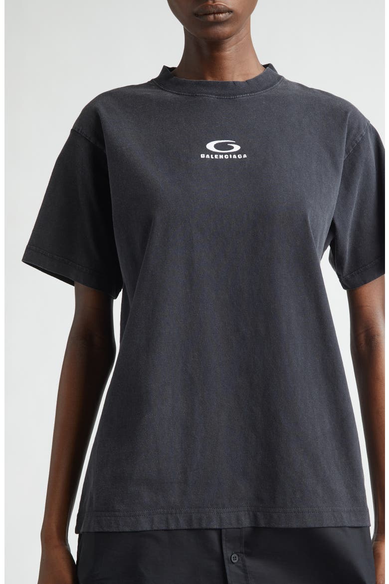 Hybrid Loop Sports Icon Logo Dry Jersey & Poplin T-Shirt Dress, Alternate, color, FADED WASHED BLACK