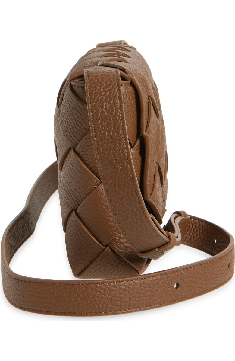 Bottega Veneta Small Intrecciato Messenger Bag, Alternate, color, Nocciola/ Silver