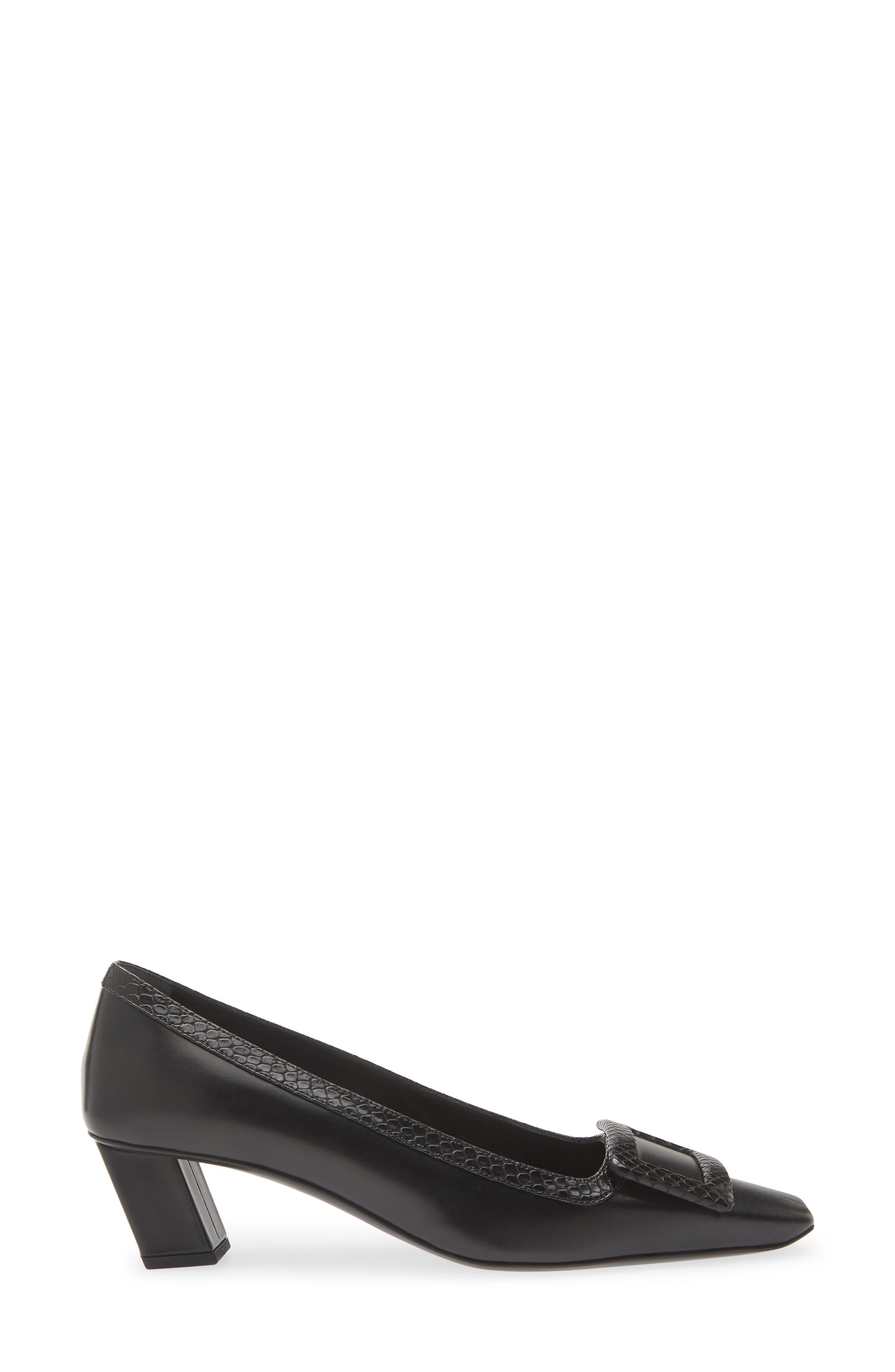 Belle Vivier Leather Pump, Alternate, color, NERO