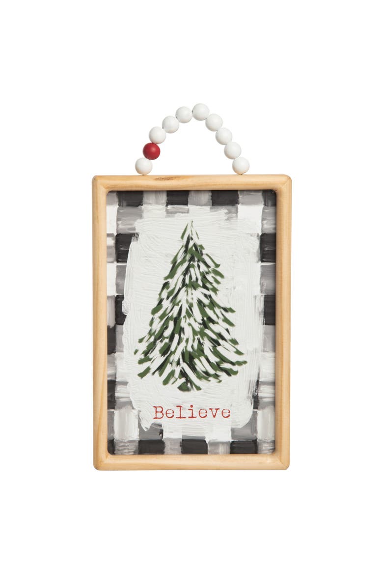 Wood Multicolored Christmas Tree Decor, Main, color, Multicolored