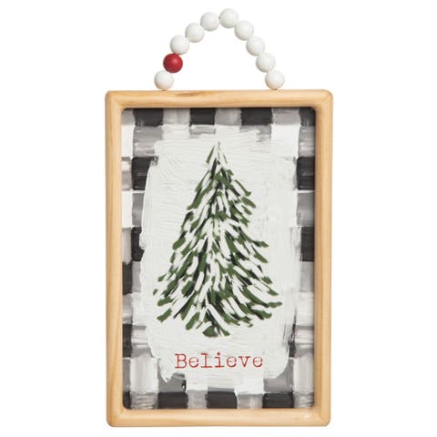 Wood Multicolored Christmas Tree Decor