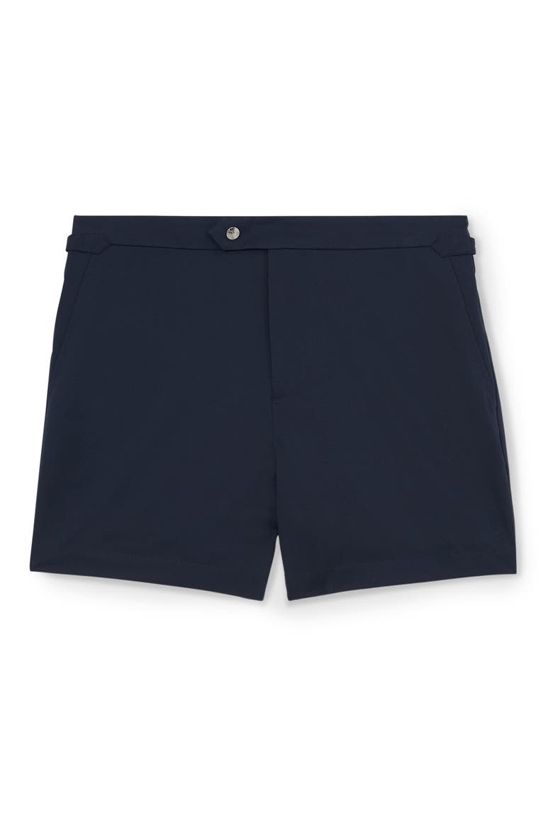 Sun Solid Side Adjuster Swim Trunks, Alternate, color, NAVY