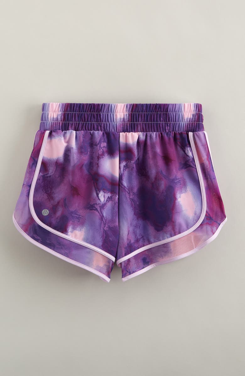 Zella Girl Kids' Rally Print Boxer Shorts, Alternate, color, Purple League Ombre Blur