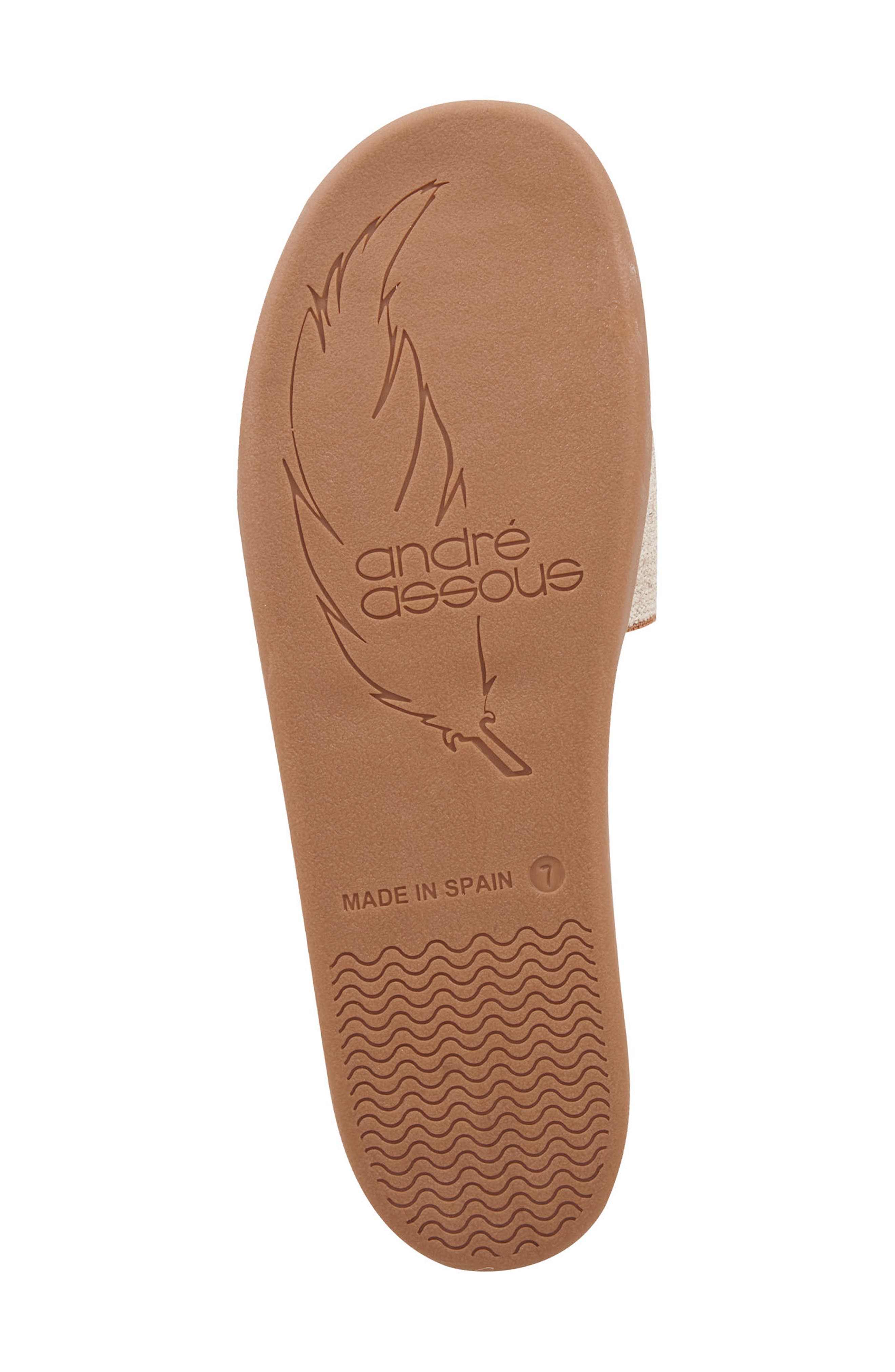 André Assous Paloma Slide Sandal, Alternate, color, Beige Linen