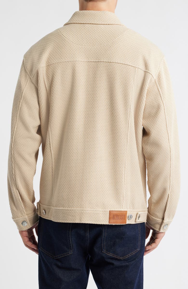 KROST Mesa Waffle Knit Trucker Jacket, Alternate, color, Beige