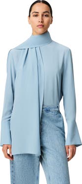 Another Tomorrow Signature Bow Blouse