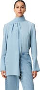 Another Tomorrow Signature Bow Blouse