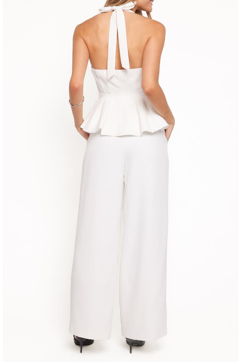 Odelia Halter Vest & Wide Leg Pants Set, Alternate, color, WHITE