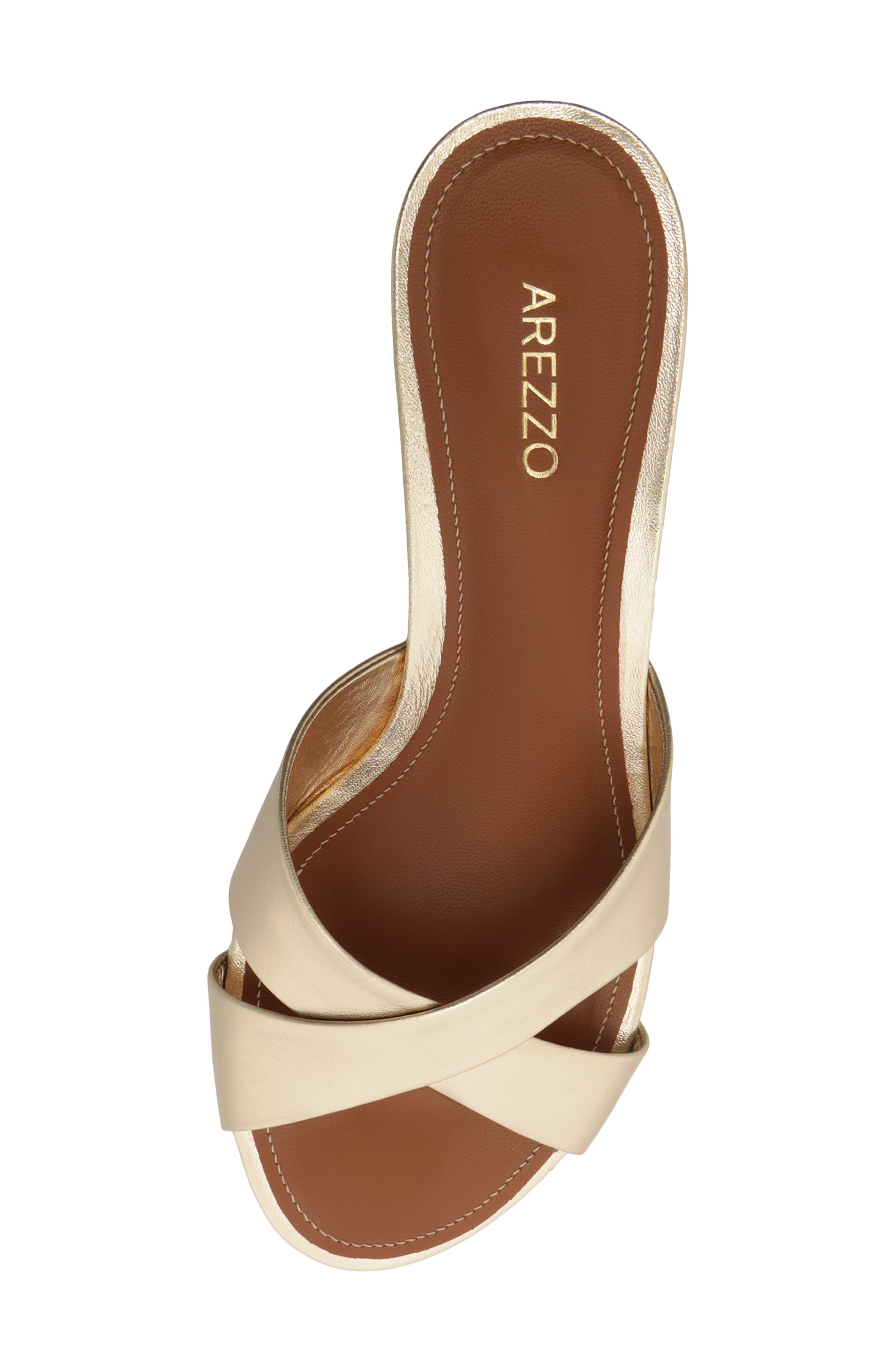 Arezzo Ava Wedge Sandal, Alternate, color, Platino