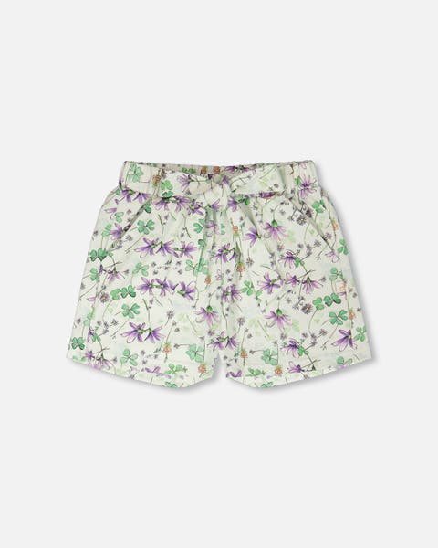 Relaxed Cut Jersey Flowers Shorts (Toddler, Little Kid & Big Kid)