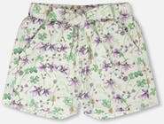 Deux par Deux Relaxed Cut Jersey Printed Flowers Shorts
