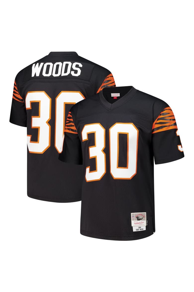 Men's Mitchell & Ness Ickey Woods Black Cincinnati Bengals 1988 Legacy Replica Jersey, Main, color, Black