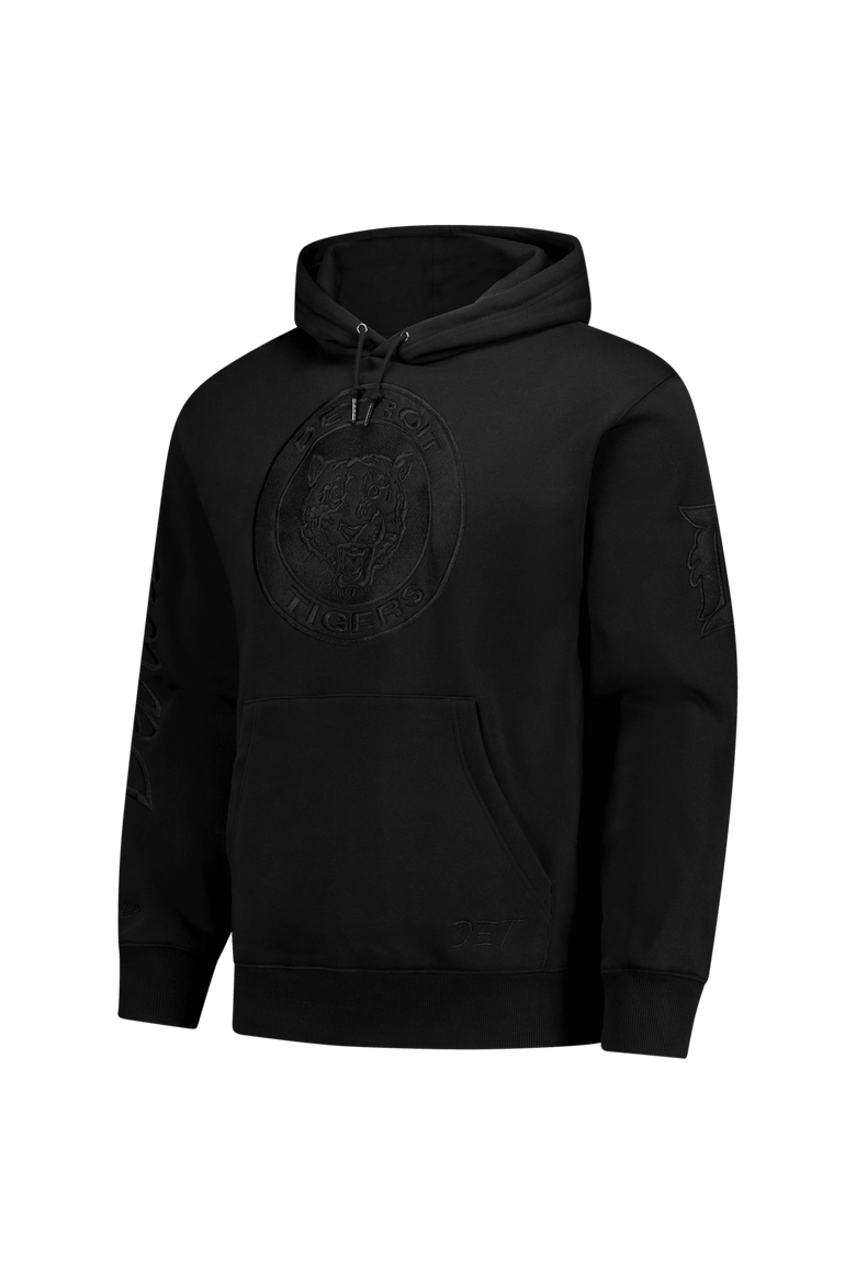 Men's Mitchell & Ness Black Detroit Tigers Phantom Fleece Hoodie, Alternate, color, Black