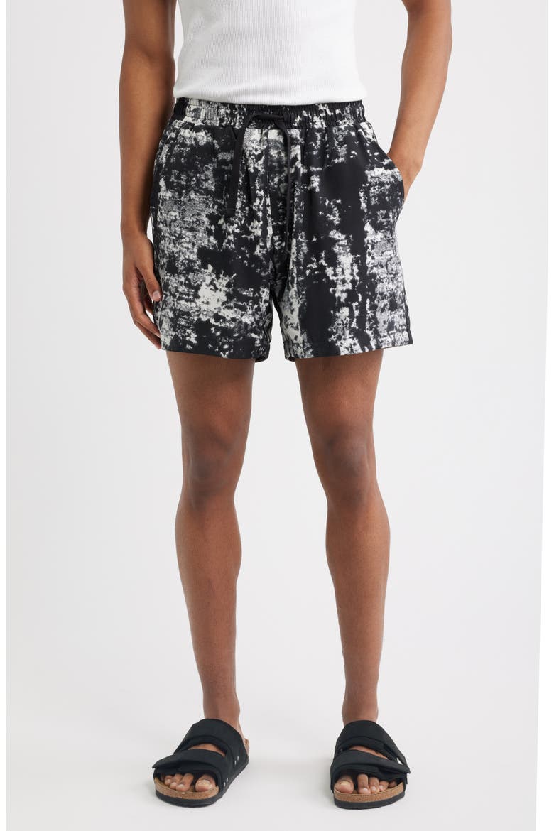 Jason Elastic Waist Shorts, Main, color, BLACK