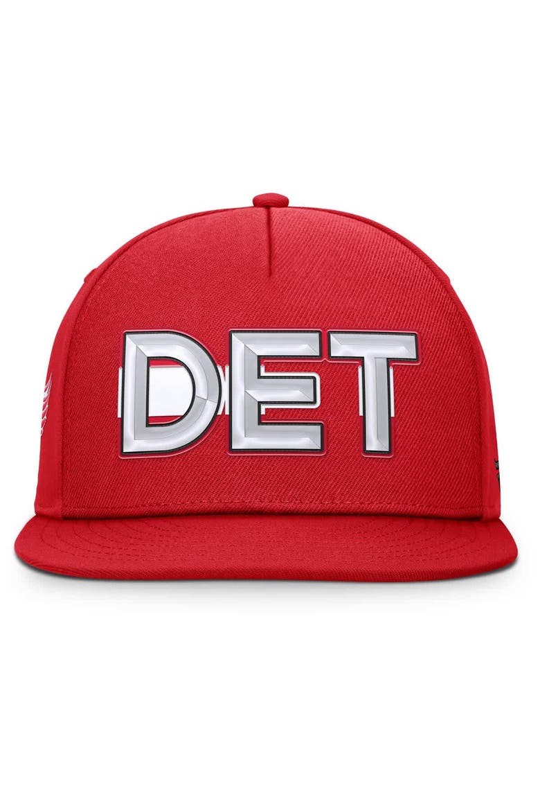 Men's Fanatics Red Detroit Red Wings Authentic Pro Rink Team Code Snapback Hat, Alternate, color, Red