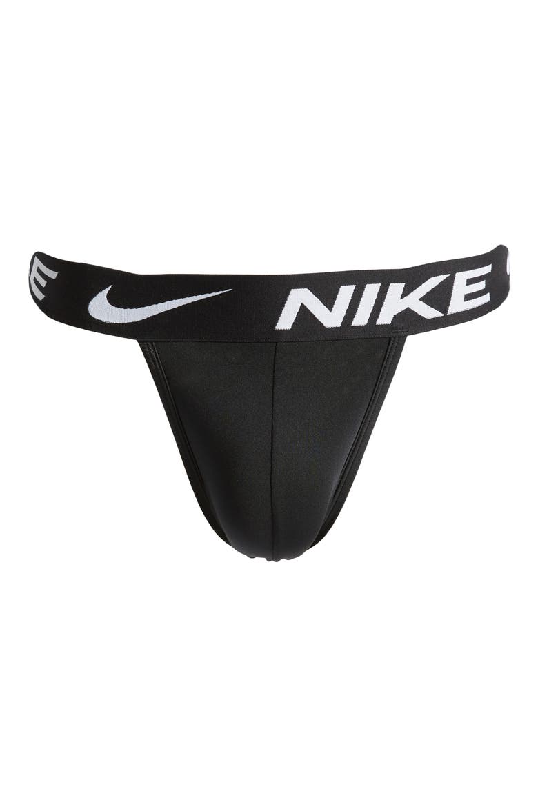 Assorted 3-Pack Dri-FIT Essential Micro Stretch Jockstraps, Main, color, BLACK