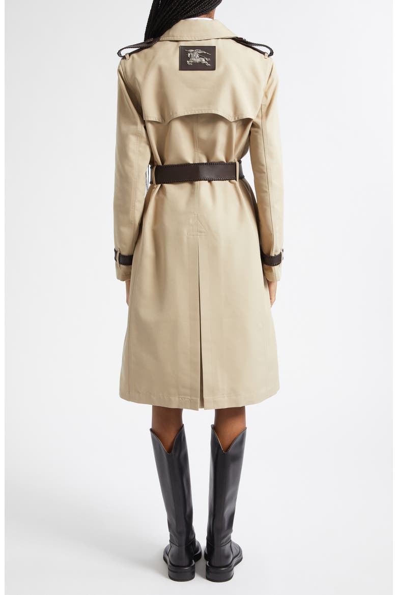 Foxfield Silk & Cotton Trench Coat, Alternate, color, OATMEAL BEIGE