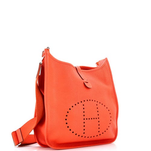 Pre-owned Hermes Hermes Evelyne Bag Gen Iii Clemence Gm In Red