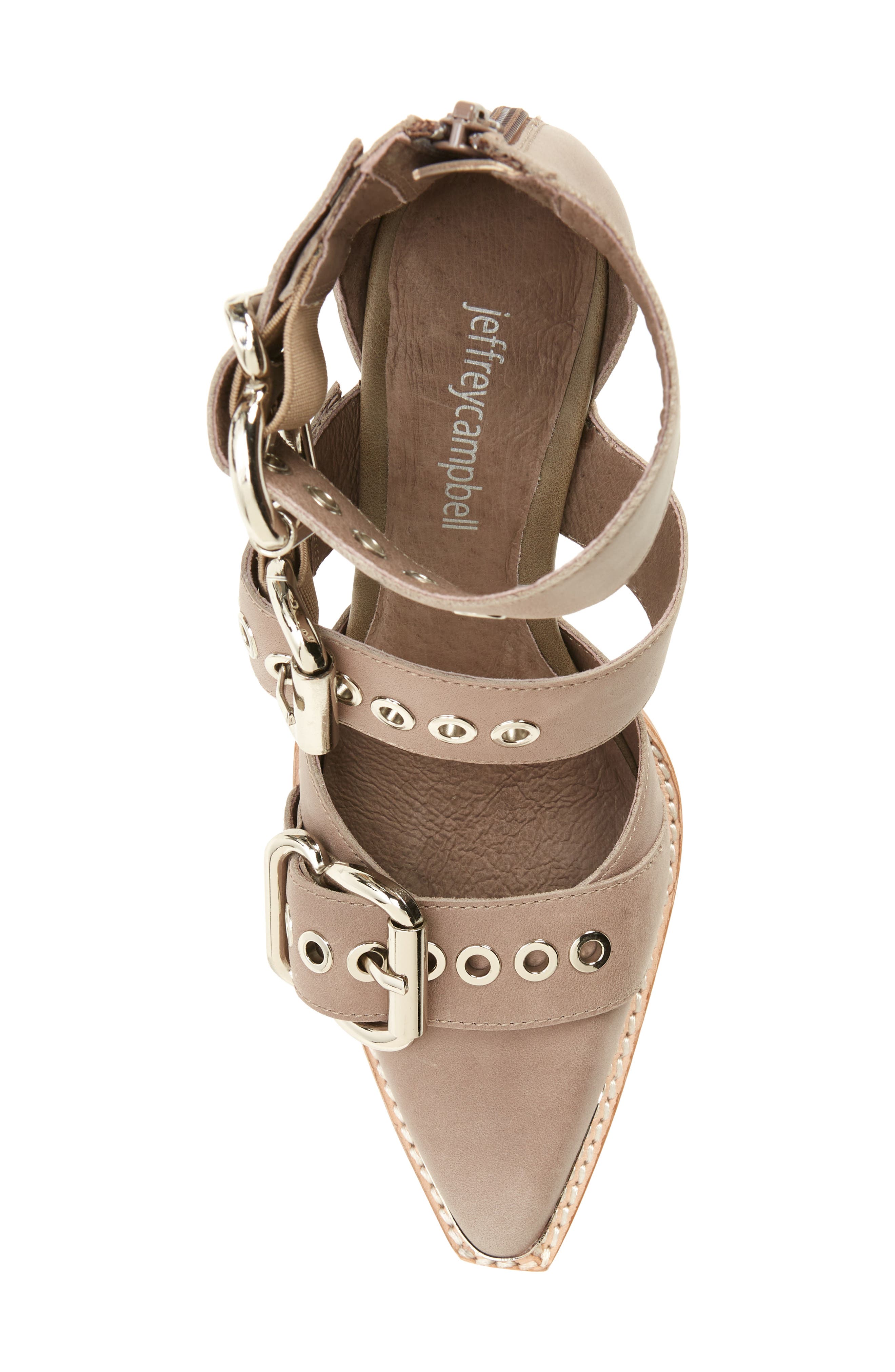 Emilia Buckle Cutout Boot, Alternate, color, TAUPE LEATHER