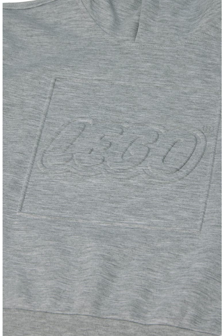 Kids' Embossed Logo Hoodie, Alternate, color, GREY