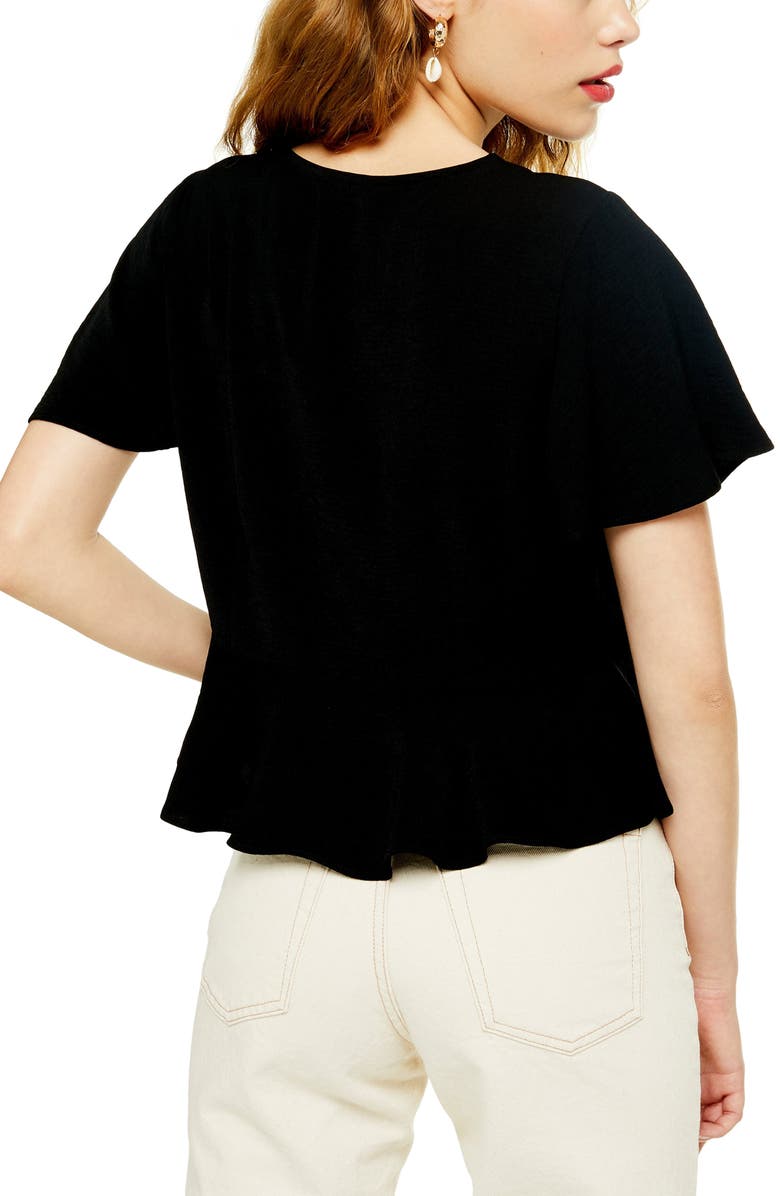 Topshop Meghan Front Button Top, Alternate, color,