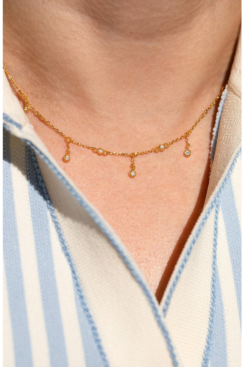 Copacabana Droplet 18k Gold Plated Necklace, Alternate, color, GOLD
