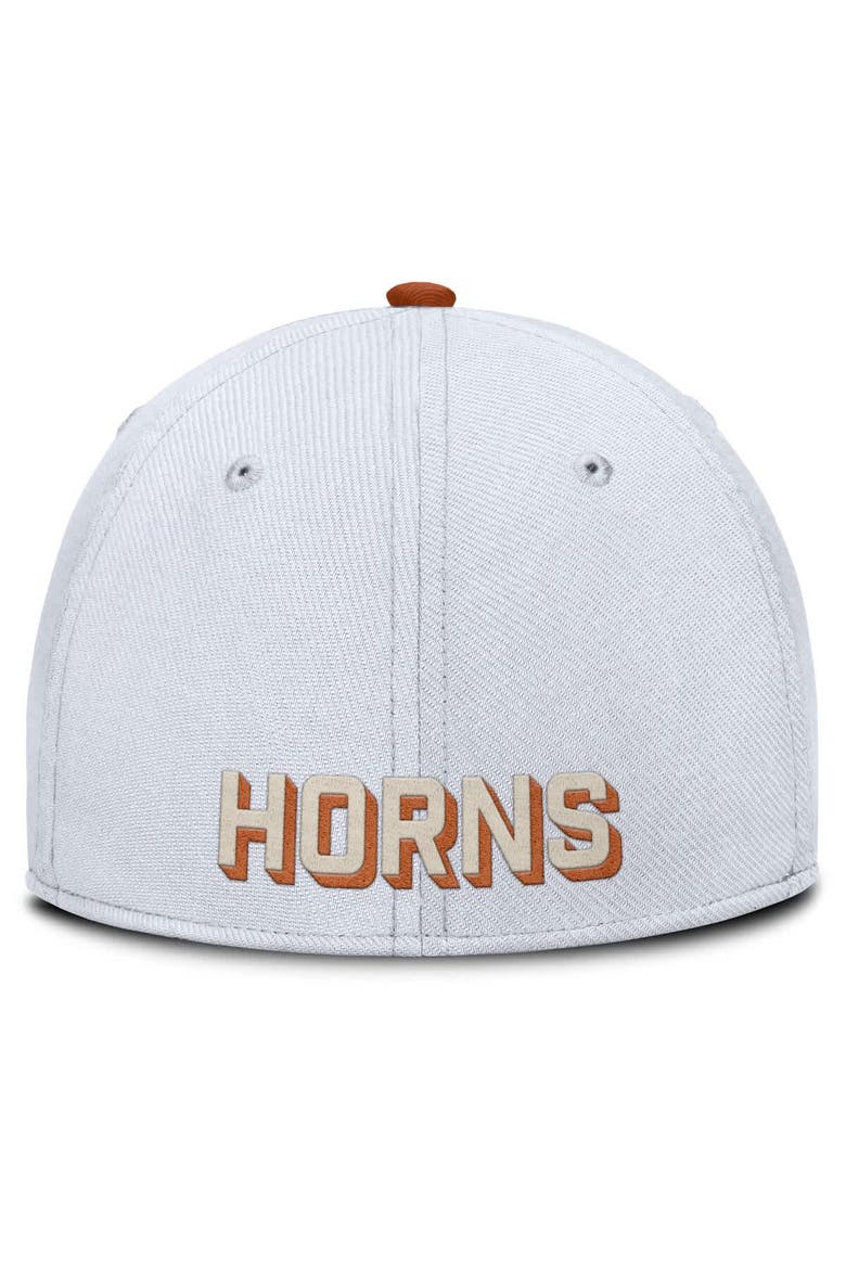 Men's Nike White Texas Longhorns Legacy Rise Performance Flex Hat, Alternate, color, White