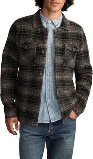 Lucky Brand Jacquard Plaid Knit Button-Up Shirt