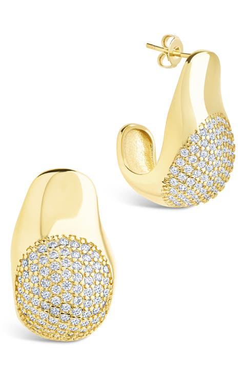 Wesley Pavé Cubic Zirconia Statement Hoop Earrings
