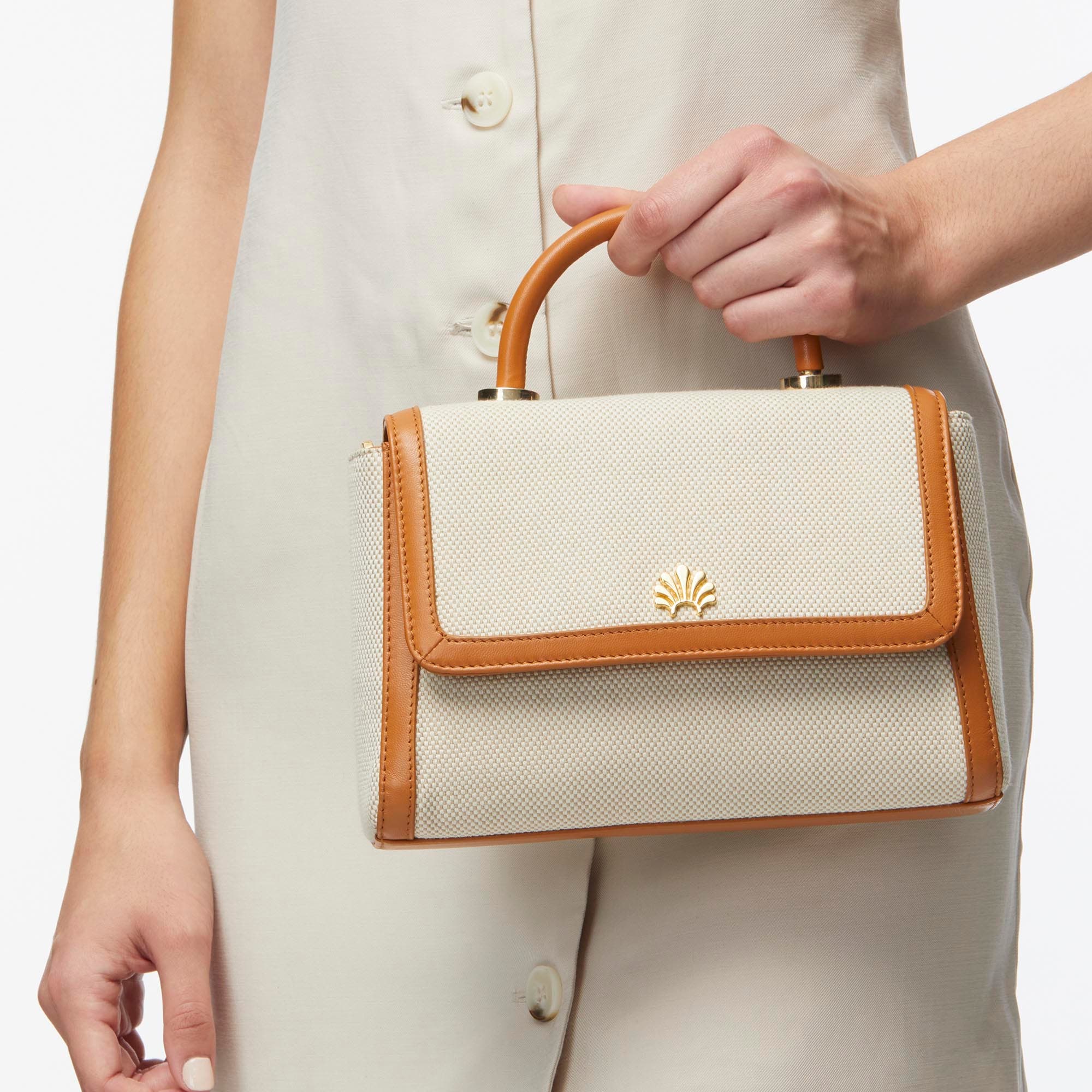 Lele Sadoughi Tabitha Top Handle Crossbody, Alternate, color, Saddle Brown 200