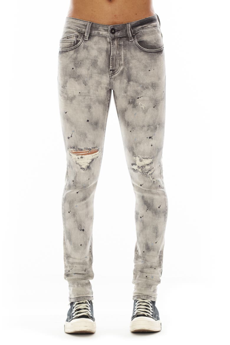 Punk Distressed Super Skinny Jeans, Main, color, CINDER