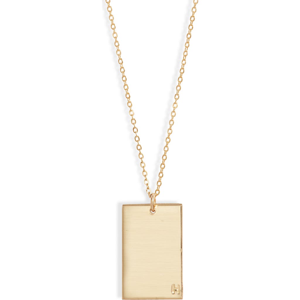 Set & Stones Goldie Initial Tag Pendant Necklace In Gold