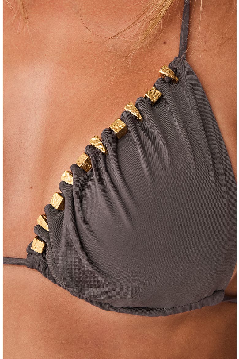 Marissa Triangle Bikini Top, Alternate, color, GREY