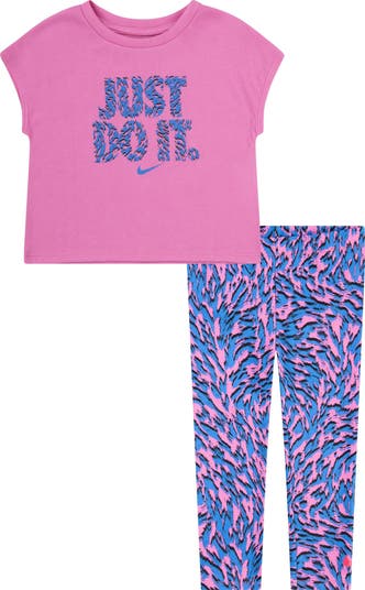 Kids' Just Do It Logo Graphic T-Shirt & Leggings Set