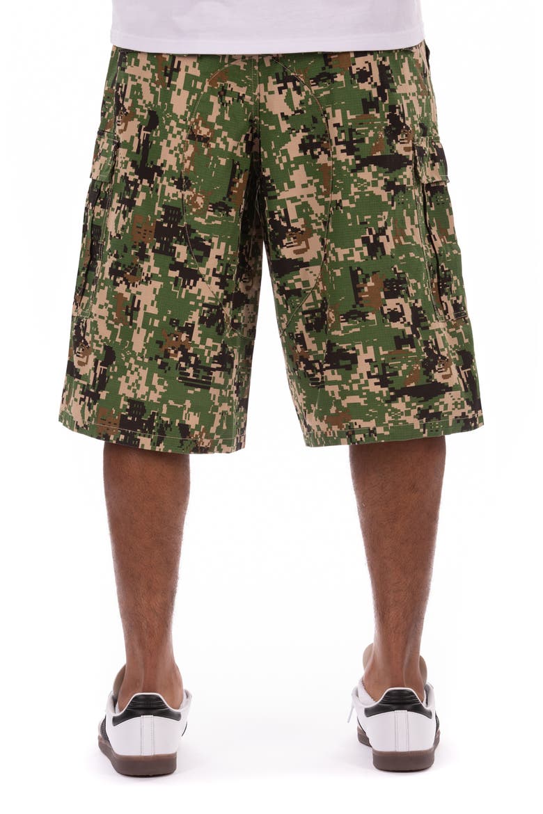 Camo Cargo Shorts, Alternate, color, SESAME