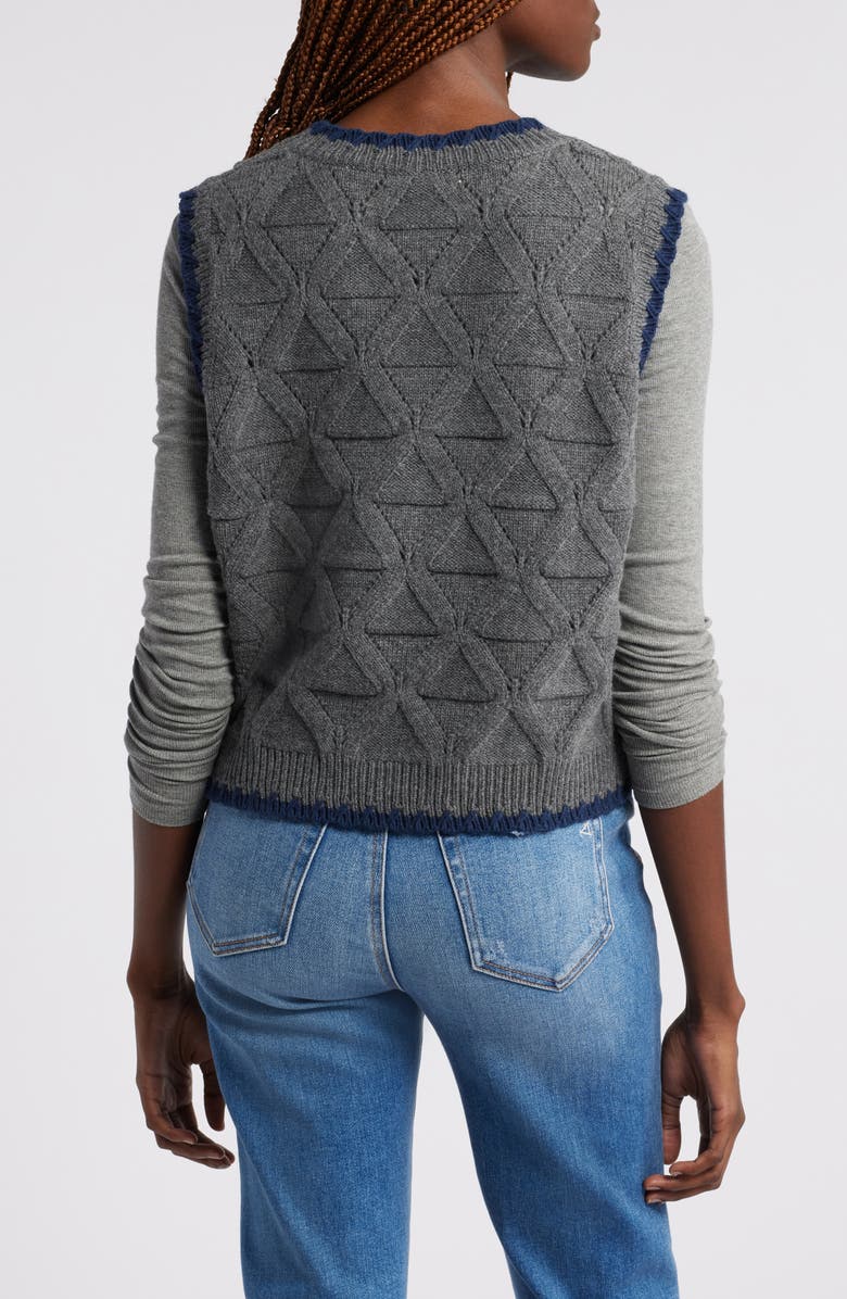 Treasure & Bond Merino Wool & Cotton Pointelle Sweater Vest, Alternate, color,