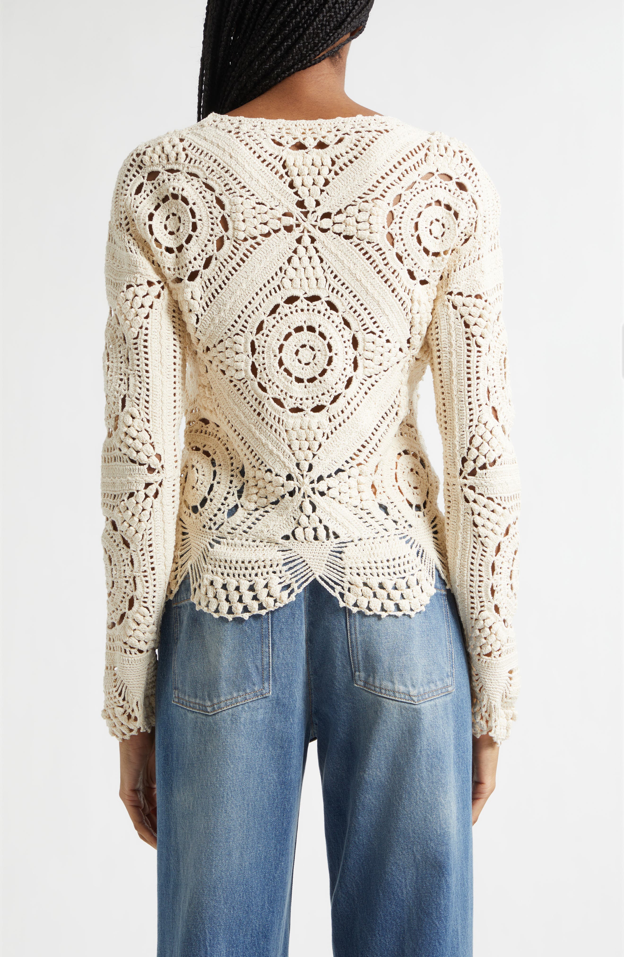 Eugnie Cotton Crochet Top - image 2