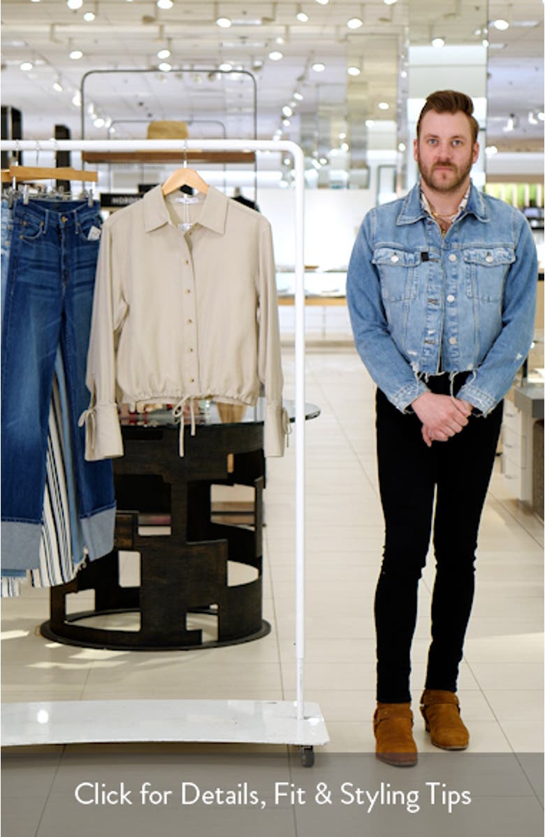 Drawstring Button-Up Top, sales video thumbnail