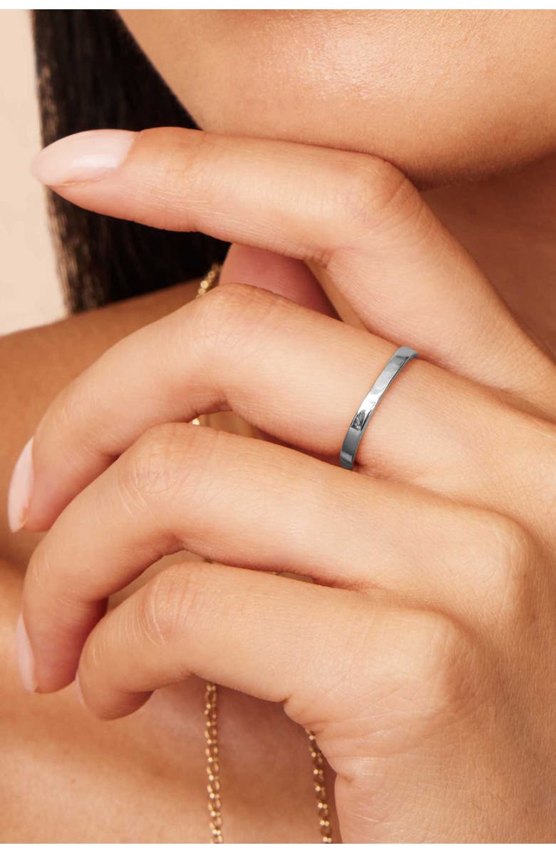 Oradina 14K Gold Forever Band Stack Ring, Alternate, color, White Gold