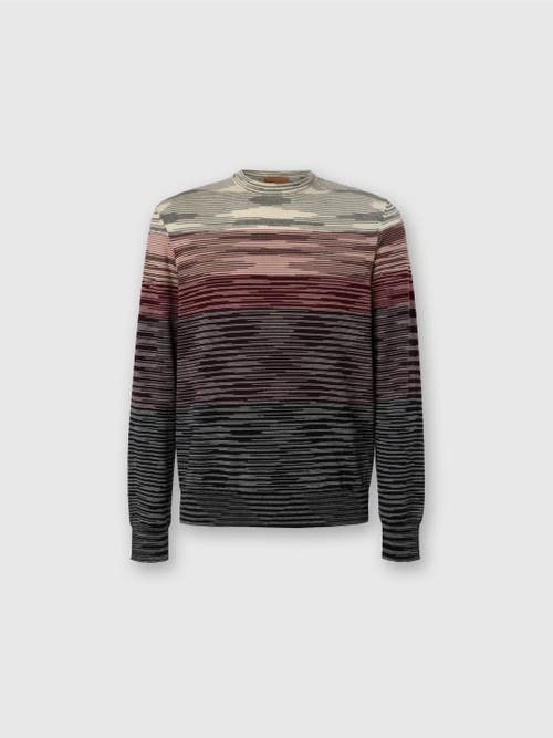 Missoni Crew Neck Sweater In Pure Flame Wool In Multi