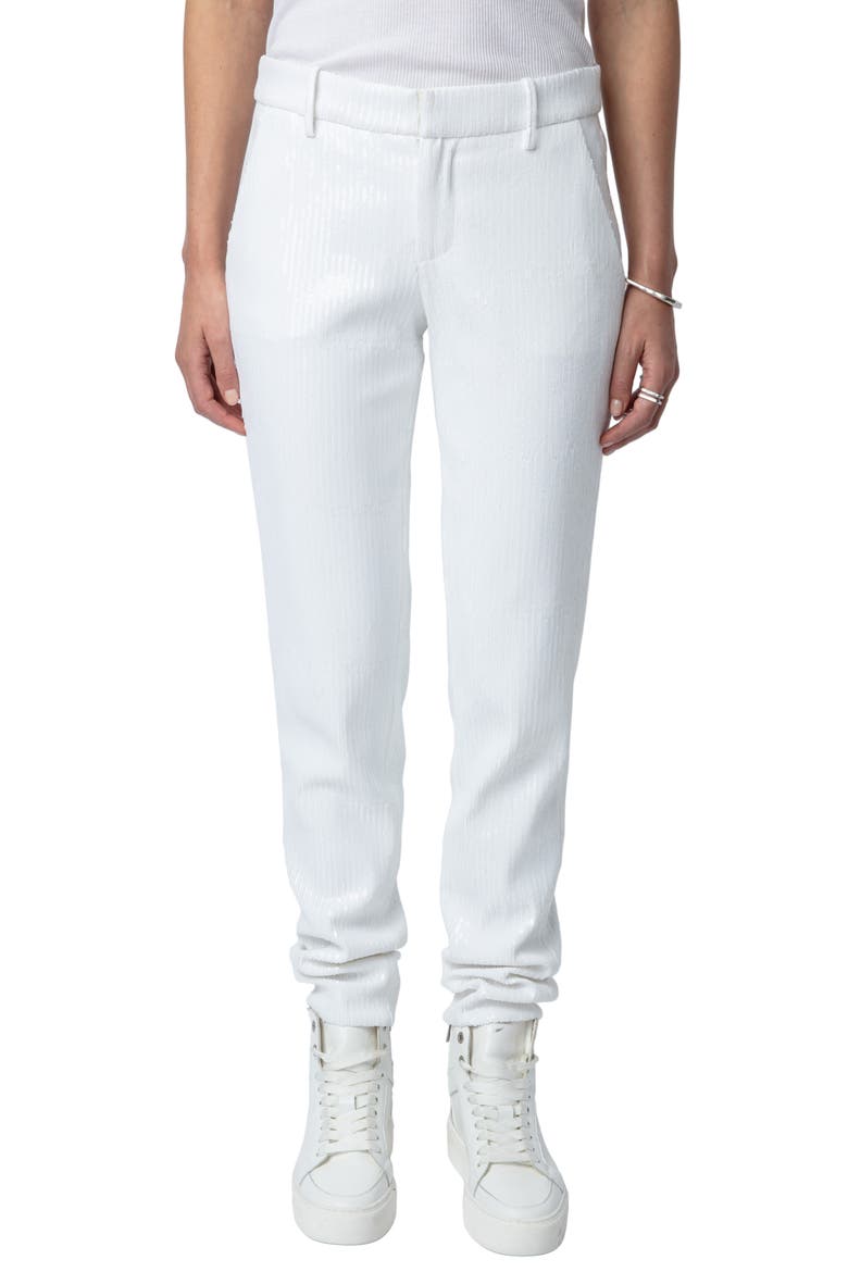 Prune Sequin Straight Leg Pants, Main, color, JUDO