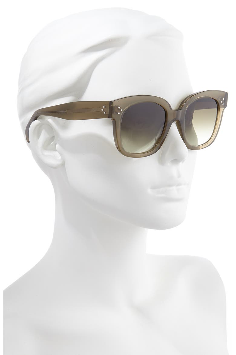 54mm Square Sunglasses, Alternate, color, DARK GREEN/ GRADIENT GREEN