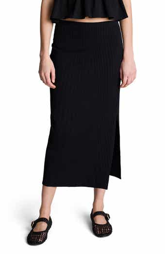 Ribbed Midi Skirt