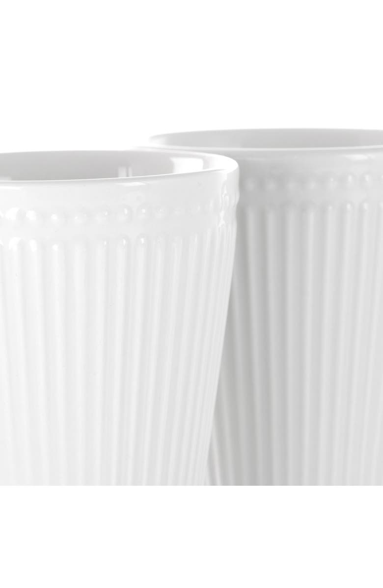 Elama Madeline 12 Piece Porcelain Mug Set, Alternate, color, White