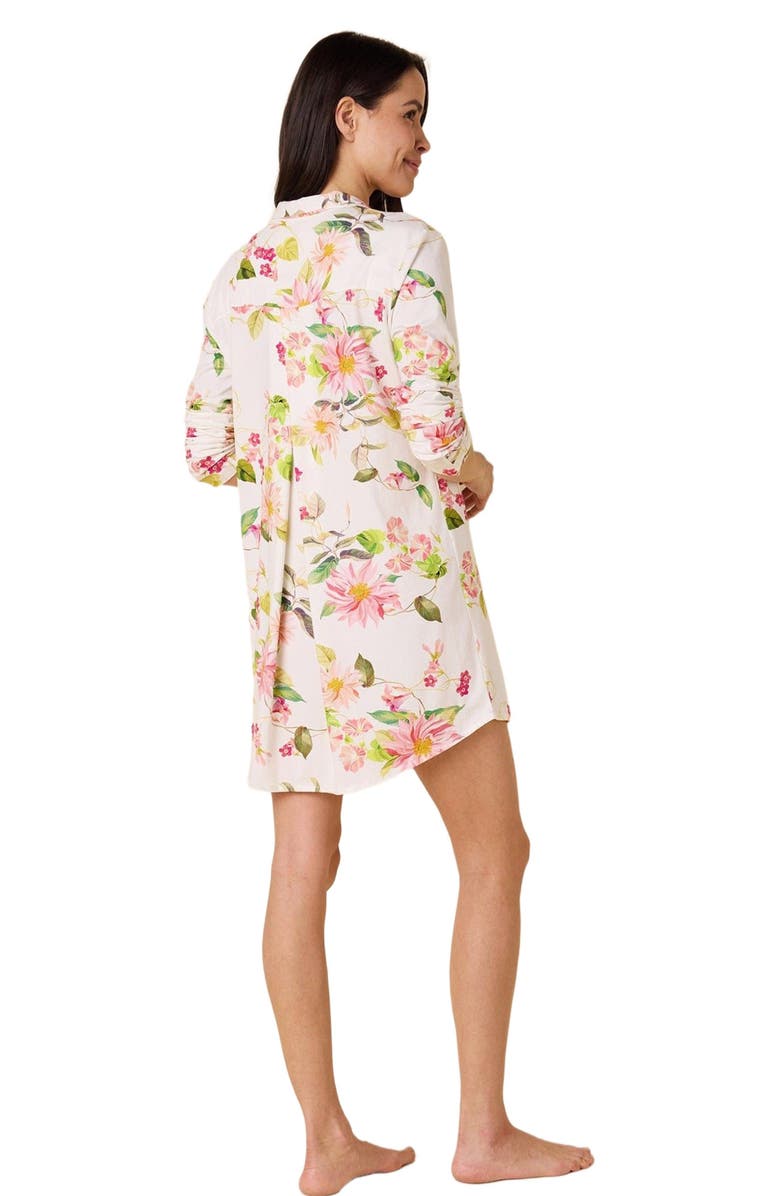 The Cat
s Pajamas Pima Knit Night Shirt Floral, Alternate, color, Carolina