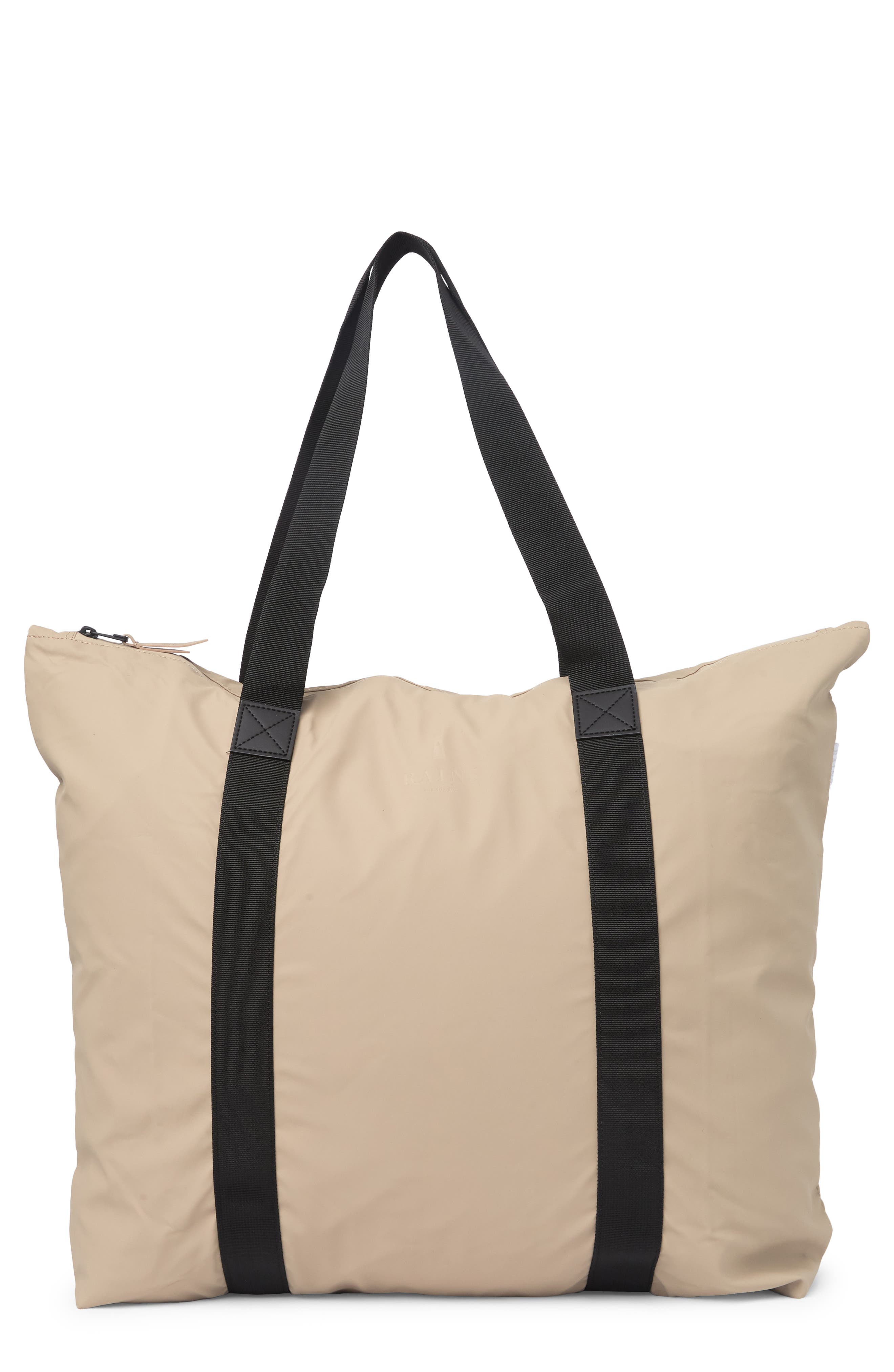 Waterproof Tote Bag, Main, color, BEIGE