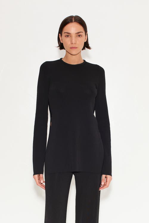 SIMONMILLER CANOGA LONG SLEEVE KNIT TOP in Black 